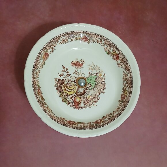 Vintage Royal Tudor Ware/Barker Bros. Ltd Fruit & Floral Small Pedestal Dish - Picture 4 of 7